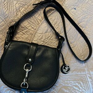 Michael Kors Black Pebbled Leather Crossbody Bag